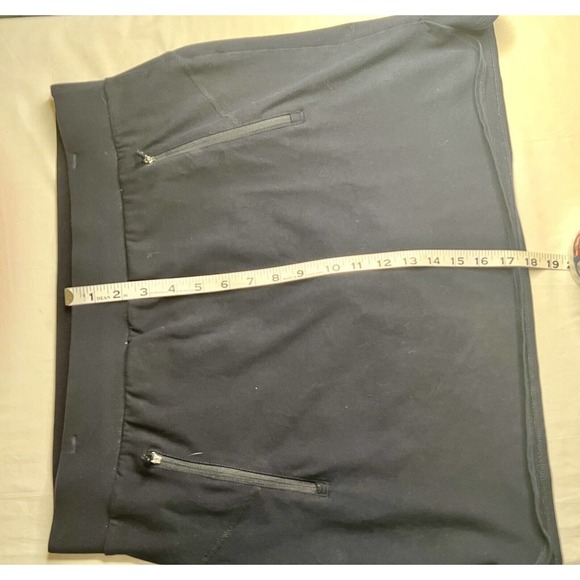 Talbots Large Navy Blue Skort Zip Pockets Cotton Blend Stretch Preowned​ - Picture 6 of 10